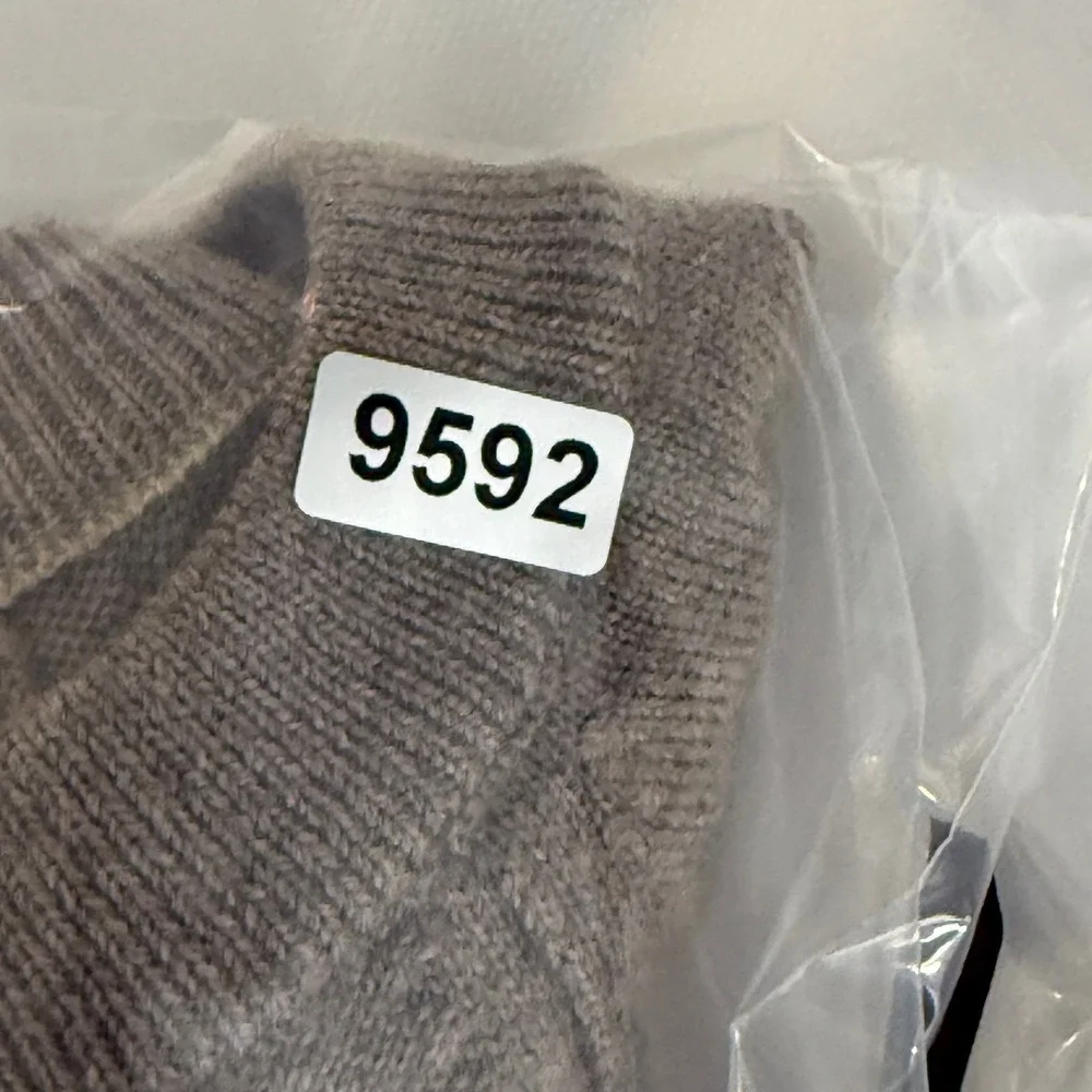 Banana Republic Mens XL Italian Merino Wool Baruffa Crewneck Sweater Taupe 9592